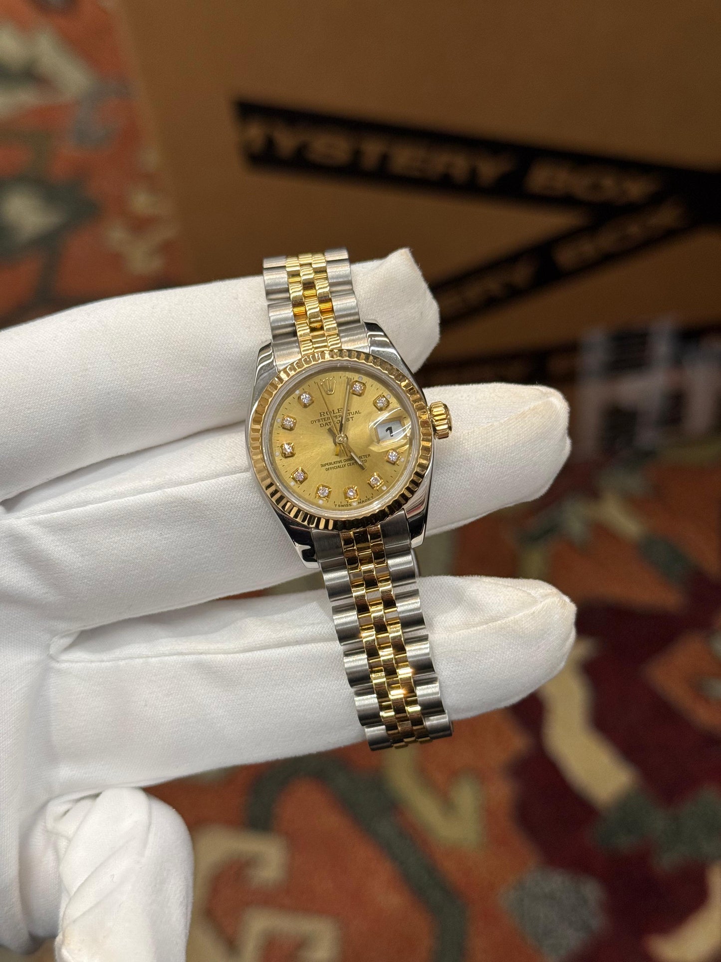 Rolex datejust two-tone factory diamond 26mm