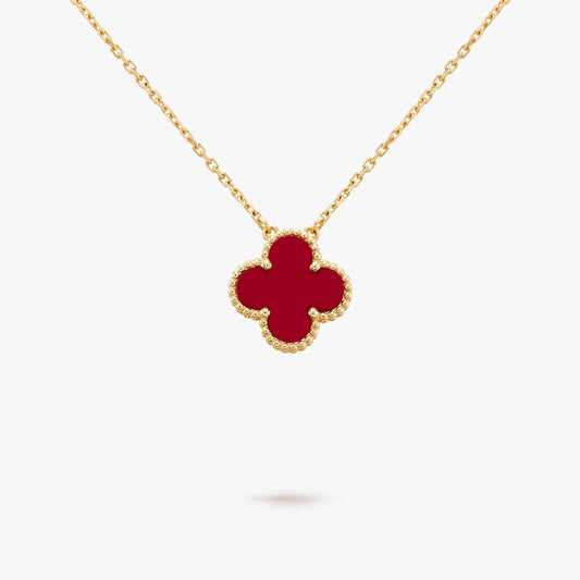 Necklace Tipo Van Cleef & Arpels Vintage Alhambra red