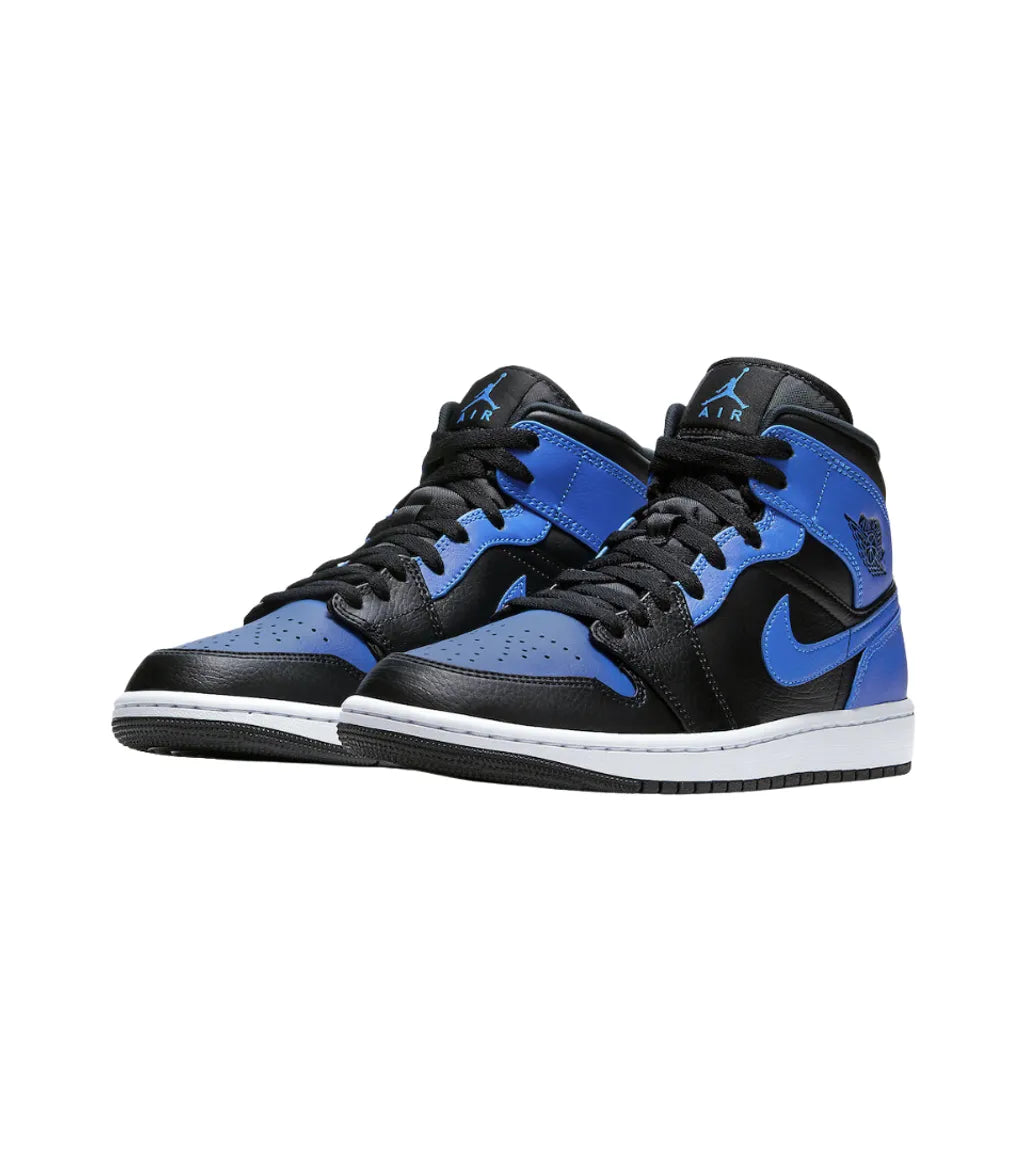 Air Jordan 1 Mid Hyper Royal Tumbled Leather