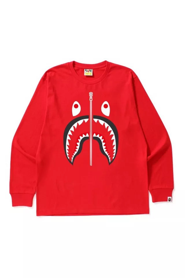 Bape shark long store sleeve tee