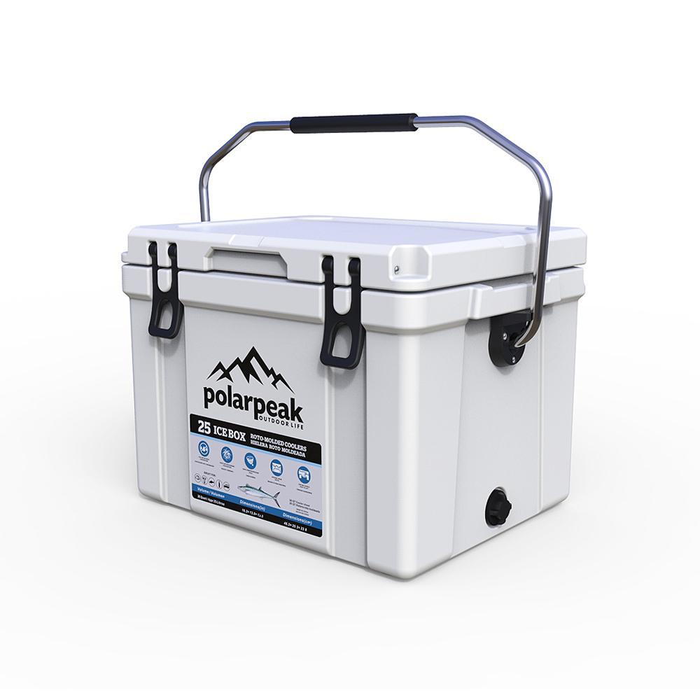 HIELERA "POLARPEAK" White Metal 25L