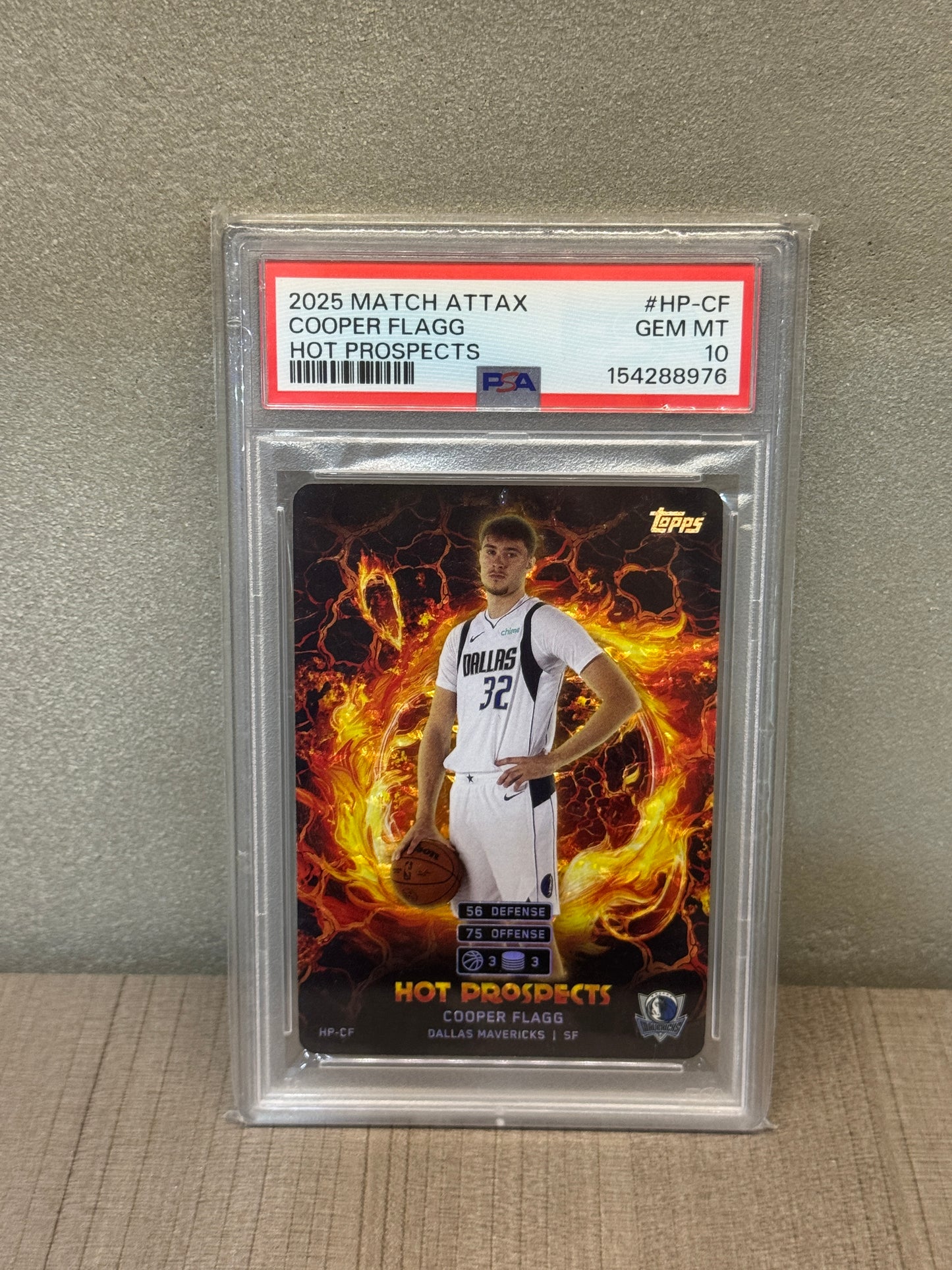 2025 MATCH ATTAX COOPER FLAGG HOT PROSPECTS #HP-CF GEM MT 10 PSA