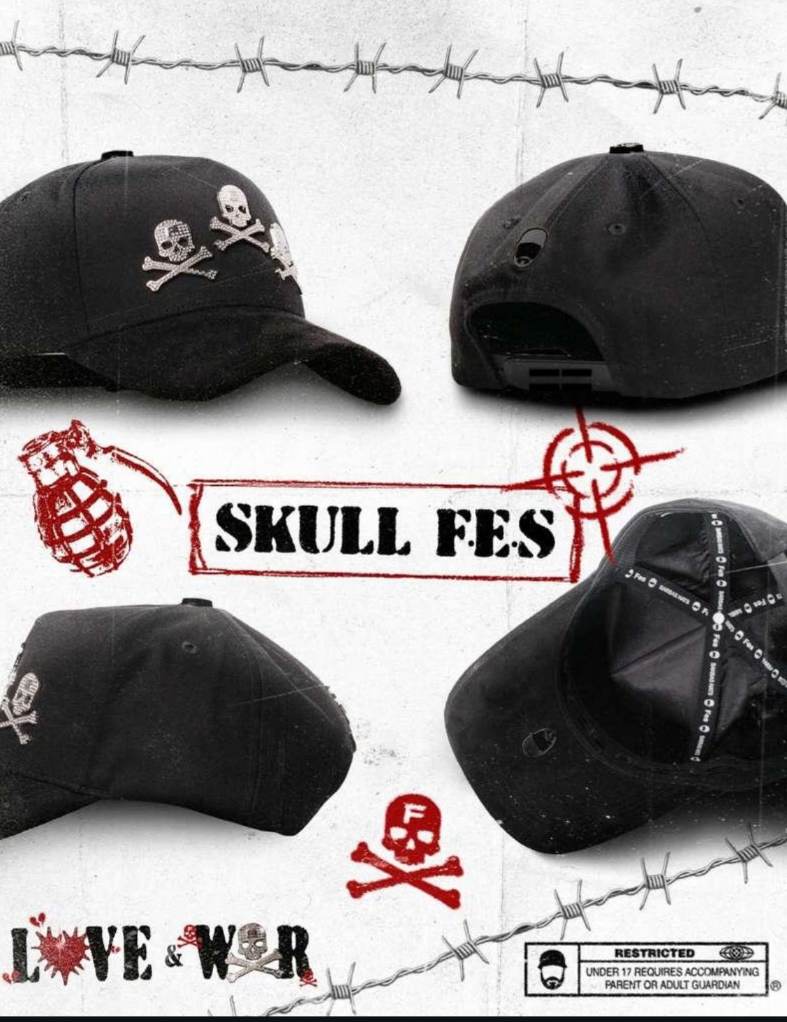 Gorra Barbas Hats x Lonche & Wilito "Skull Fes" (PREVENTA)