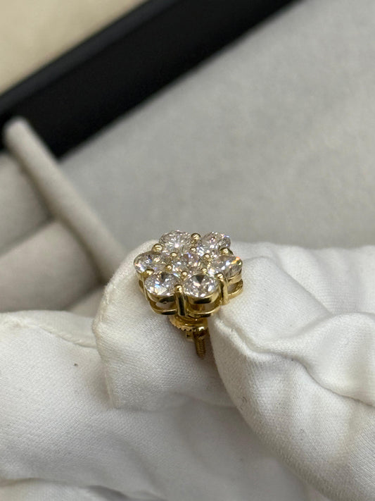 Aretes de Diamantes Oro 14k