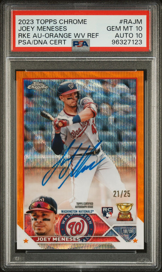 Joey Meneses Orange Wave - PSA 10 Graded Rookie Card