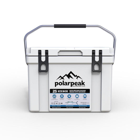 HIELERA "POLARPEAK" White Metal 25L