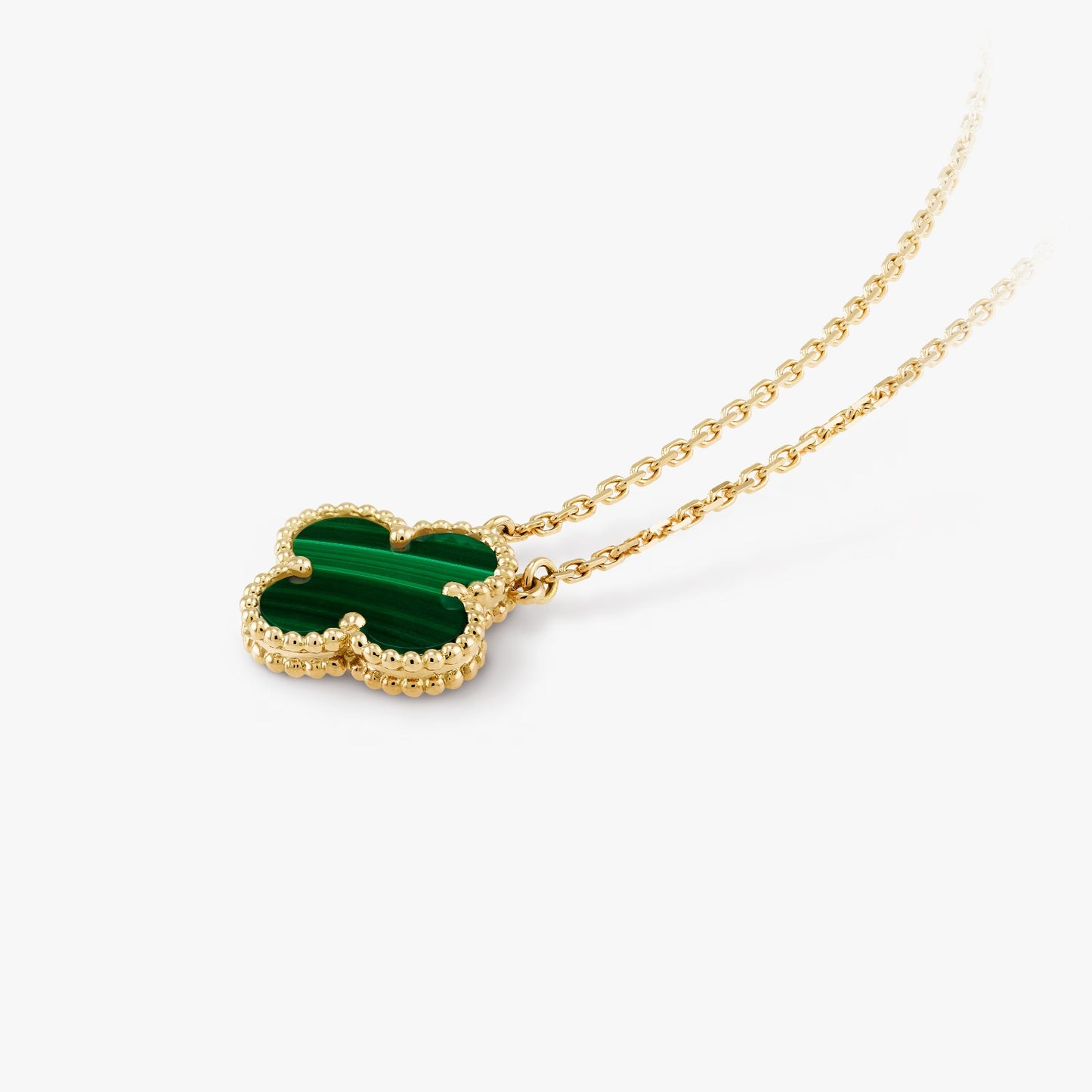 Necklace Tipo Van Cleef & Arpels Vintage Alhambra Green
