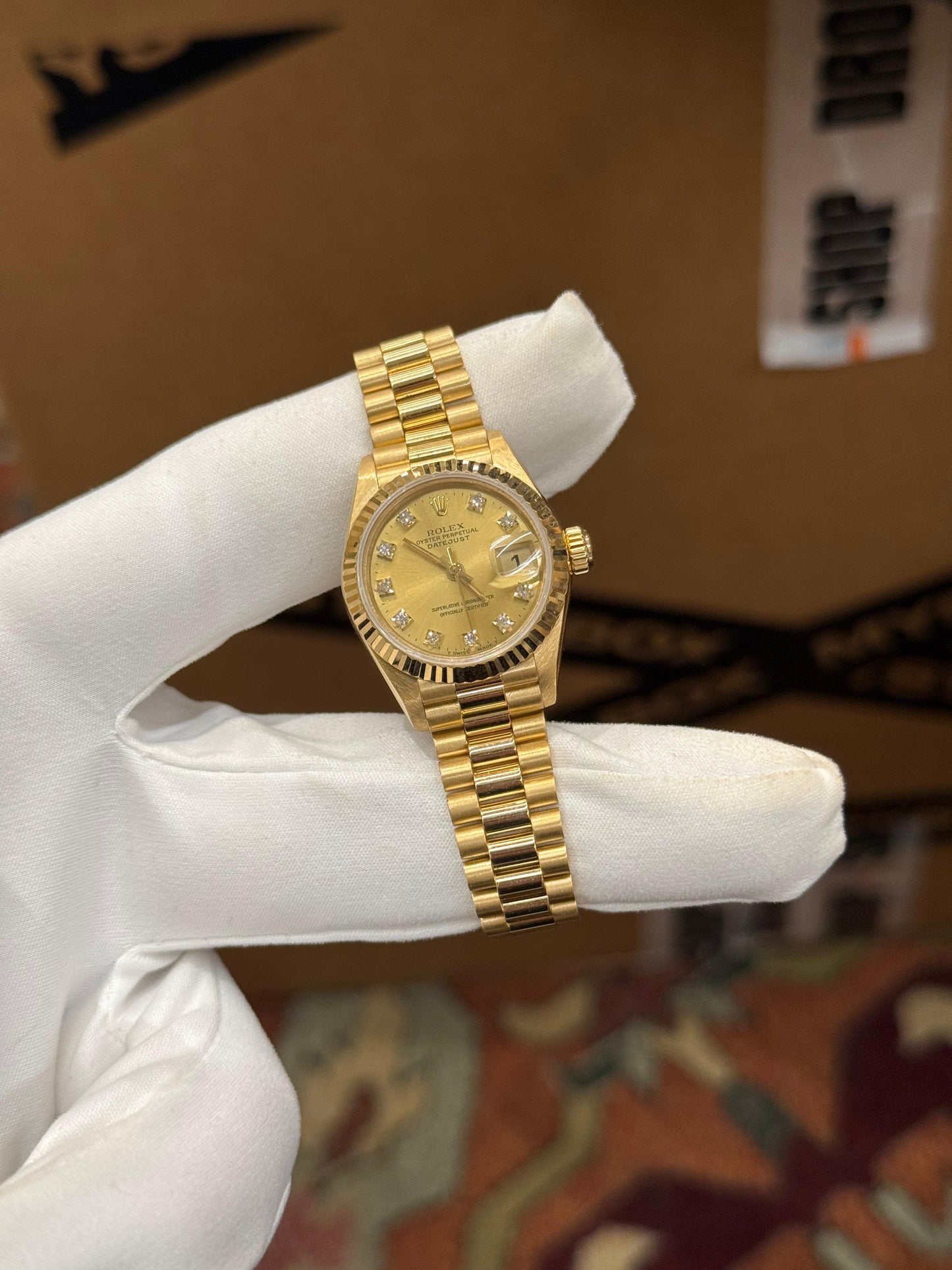 Rolex Datejust Presidente factory diamond 26mm