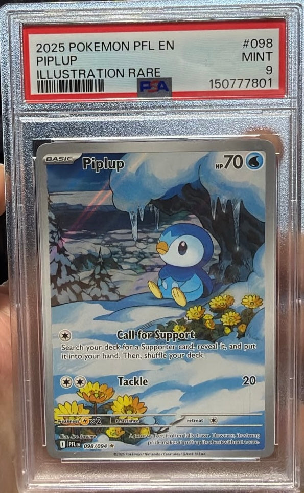 CARTA POKEMON Piplup Illustration Rare #098 MINT 9