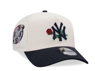 GORRA NEW ERA ADJUSTABLE YANKEES ROSES SUBWAY SERIES BEIGE NAVY