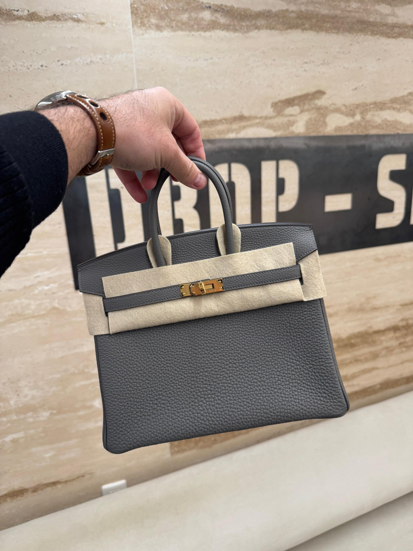 Hermes Birkin 25 togo leather