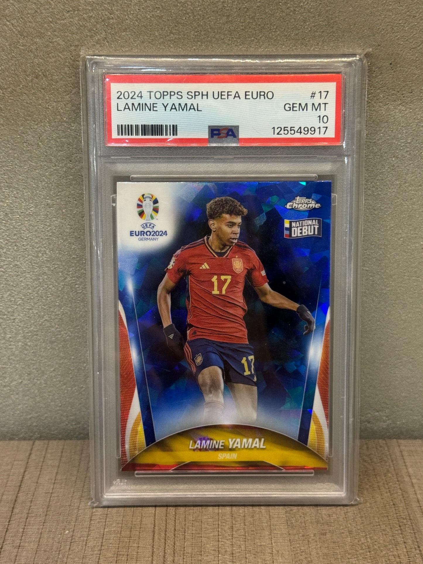 2024 TOPPS SPH UEFA EURO LAMINE YAMAL #17 GEM MT 10 PSA