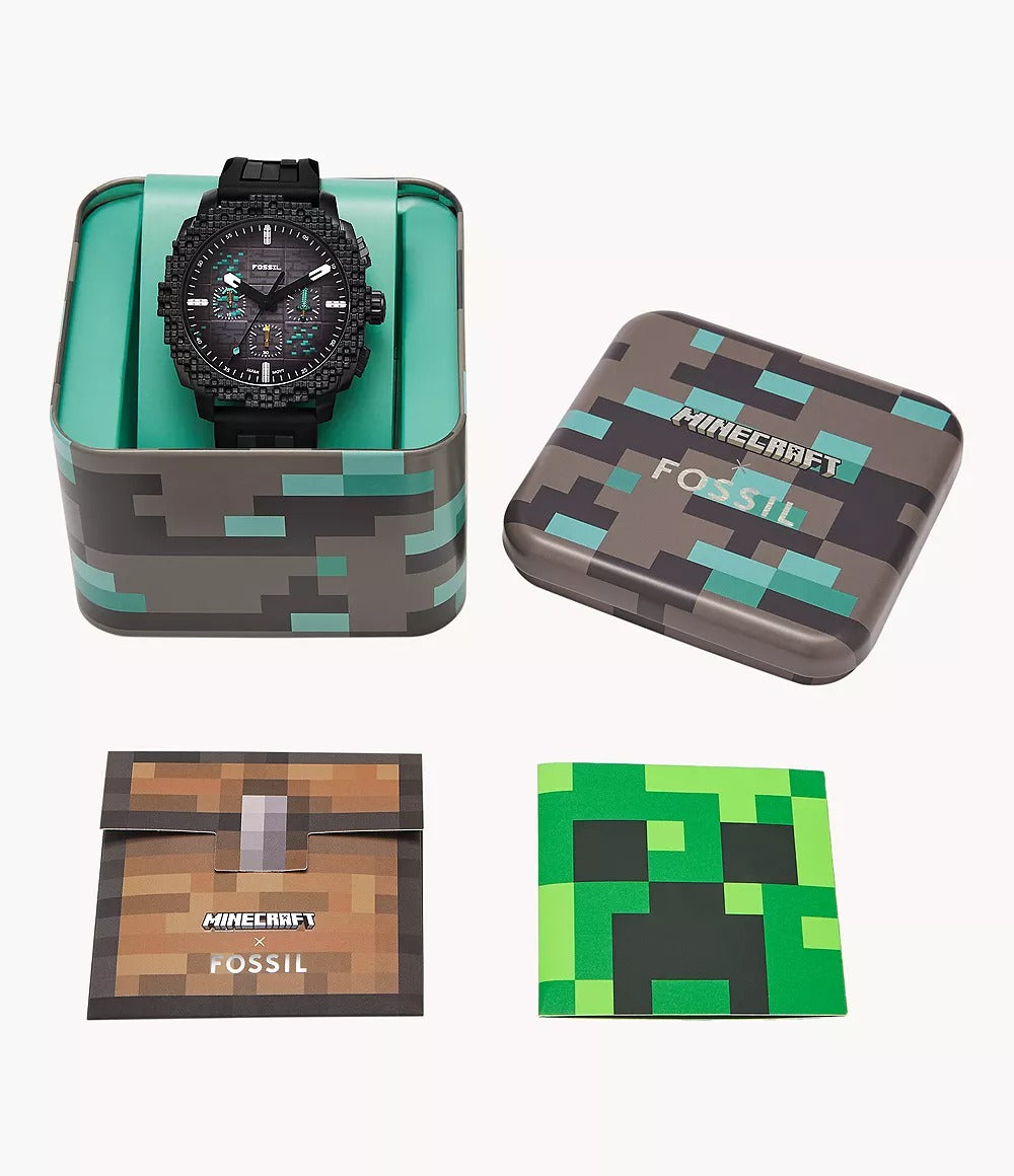 Minecraft x Fossil Limited-Edition Deepslate Chronograph Watch – DROP-SHOP