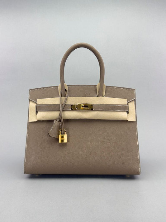 Hermes Birkin 30 Epsom Etoupe Gold Hardware