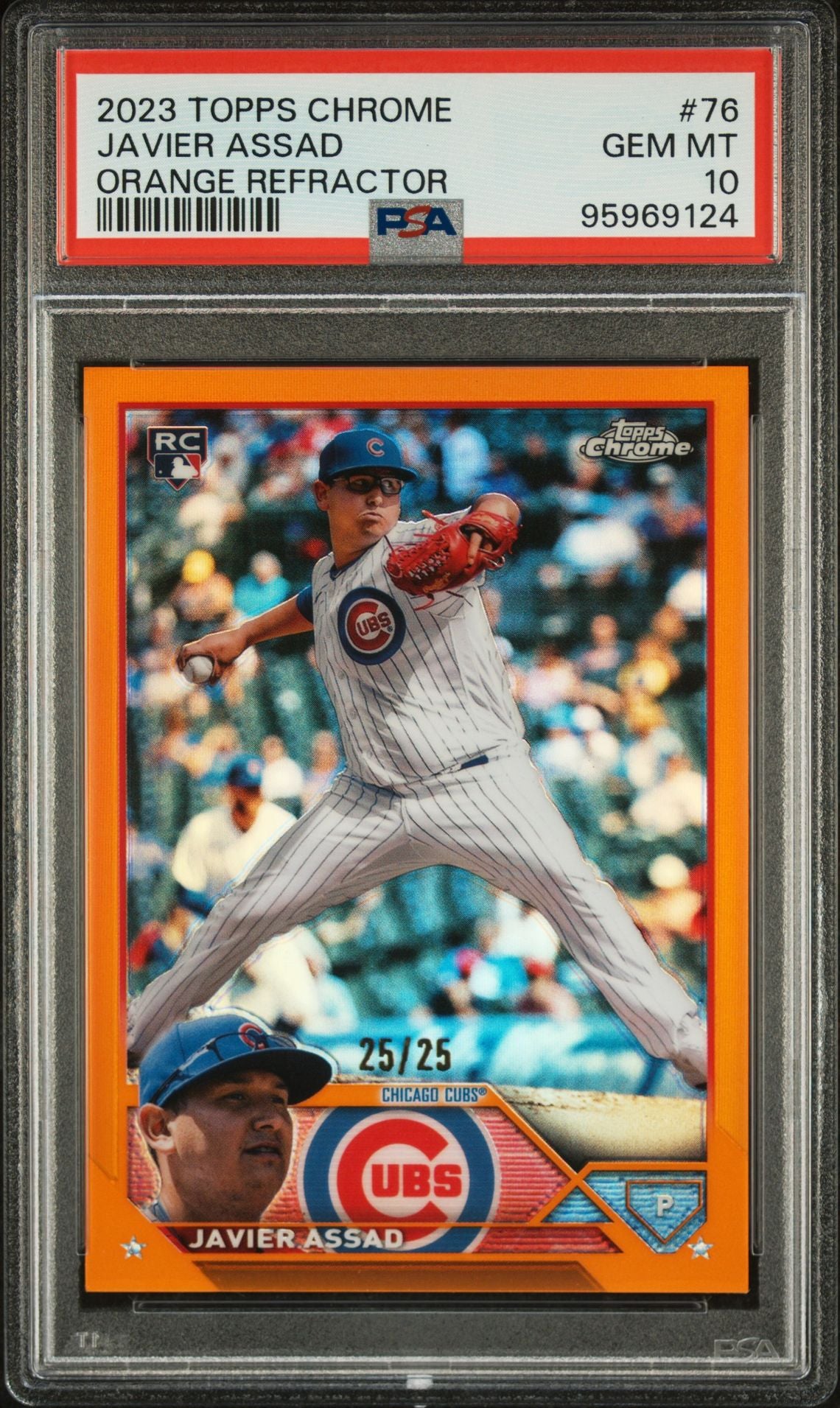 Javier Assad Orange Refractor - PSA 10 Graded Rookie Card