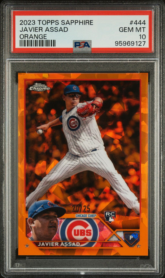 Javier Assad Orange Sapphire - PSA 10 Graded Rookie Card
