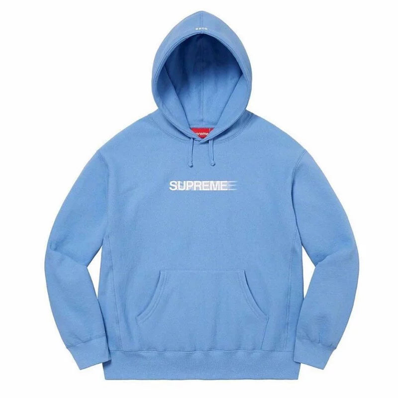 Supreme Motion Logo Hooded Sweatshirt Light Blue