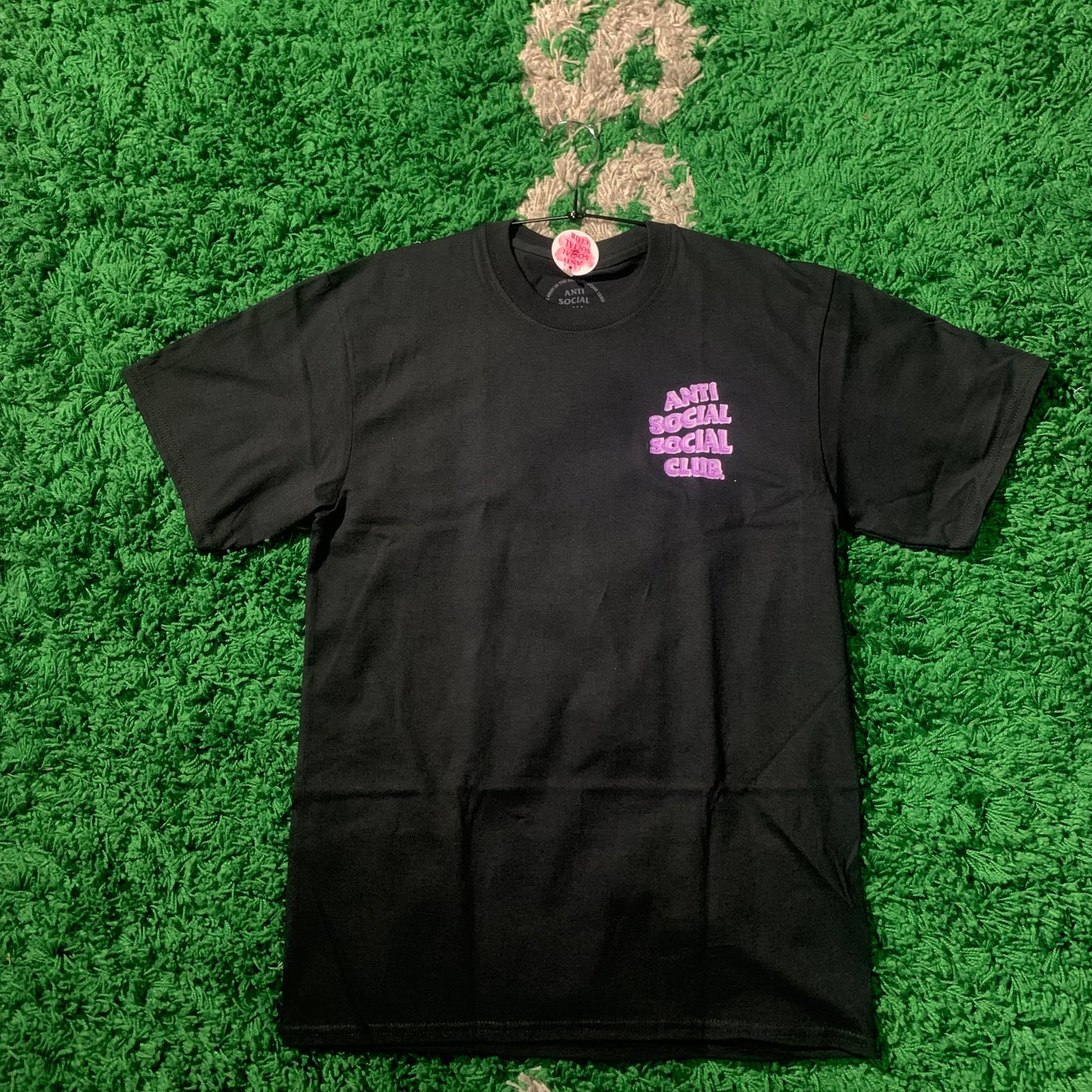 Anti Social Social Club T-shirt Black Purple Fluffy