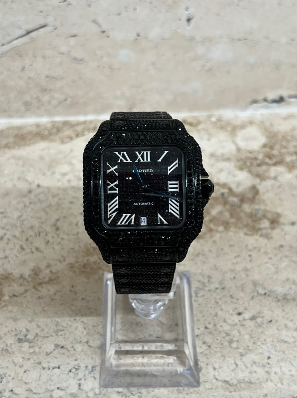 Cartier Santos Full Ice Black Talla L 2026 con caja