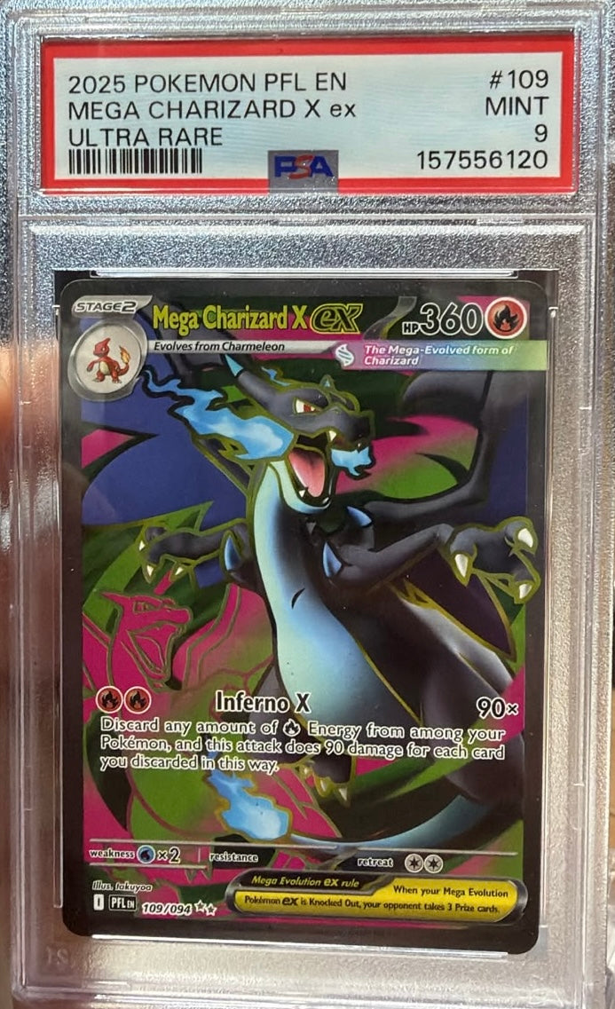 CARTA POKEMON Pokemon Mega Charizard X ex Ultra Rare #109 Mint 9