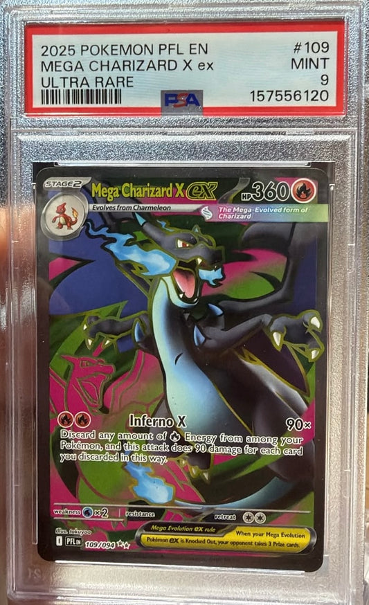 CARTA POKEMON Pokemon Mega Charizard X ex Ultra Rare #109 Mint 9
