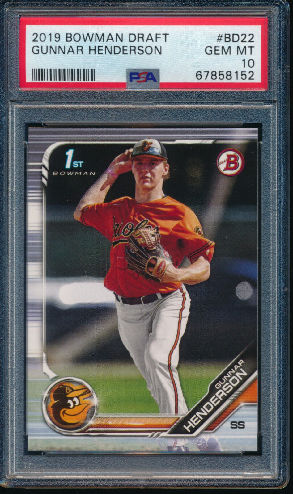 Gunnar Henderson - PSA 10 Graded Rookie Card