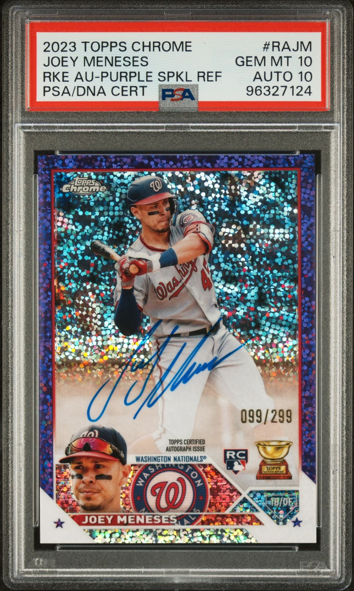 Joey Meneses Purple Sparkle - PSA 10 Graded Rookie Card