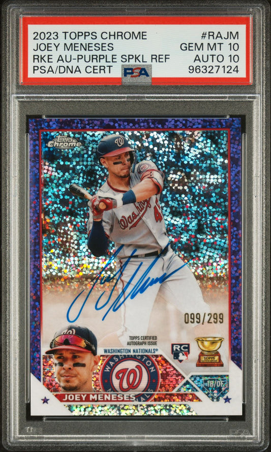 Joey Meneses Purple Sparkle - PSA 10 Graded Rookie Card