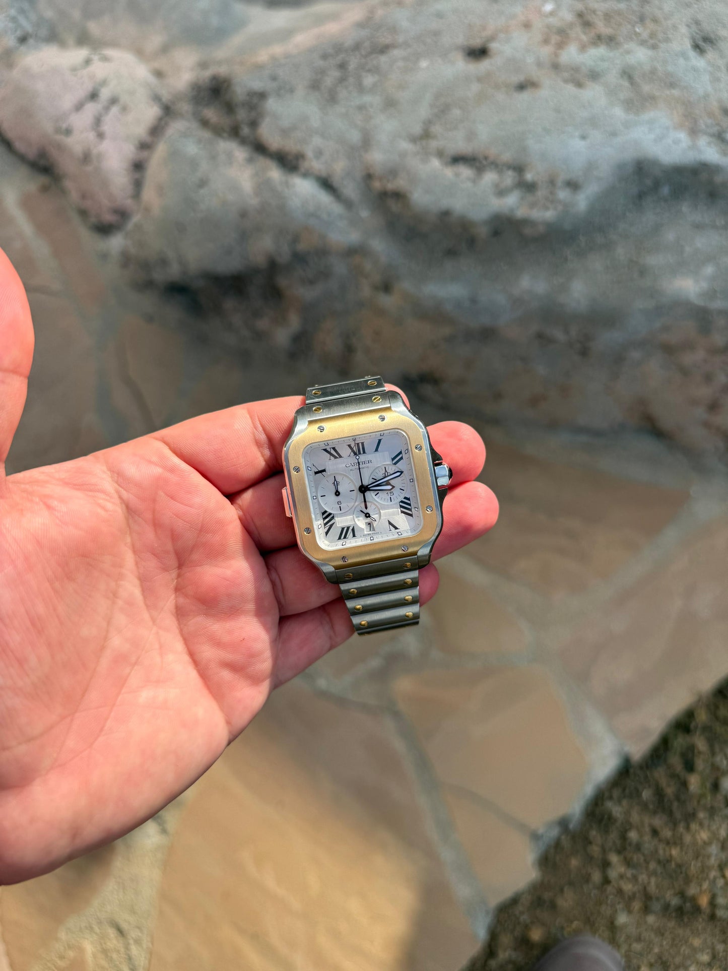 Cartier santos XL con complicaciones oro y acero