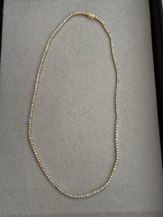 Collar de Diamantes oro 14k