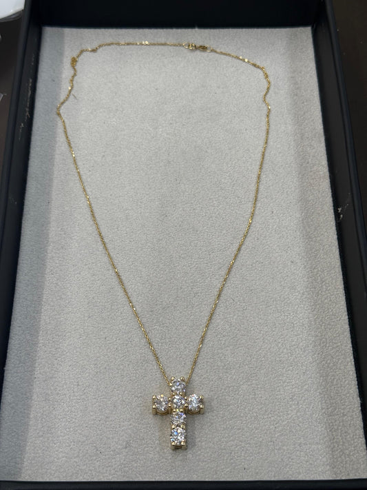 Cadena y dije oro 14k con diamantes 5.4CT
