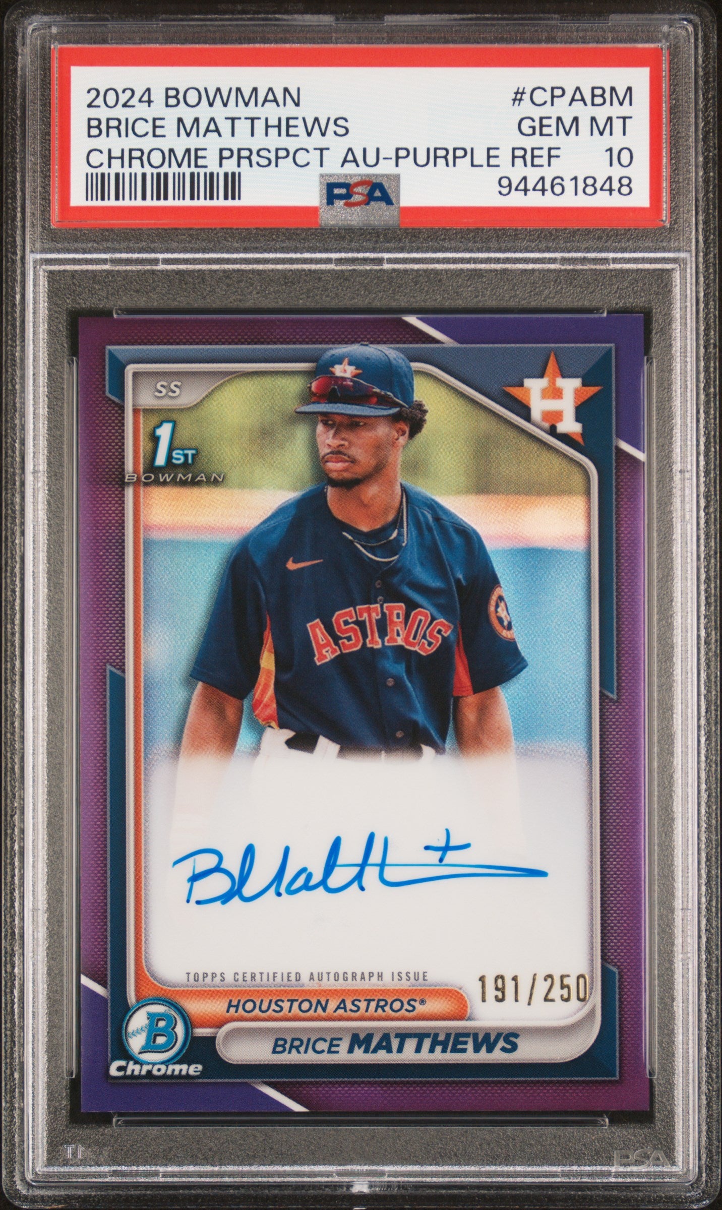 Brice Matthews - PSA 10 Graded Rookie Card