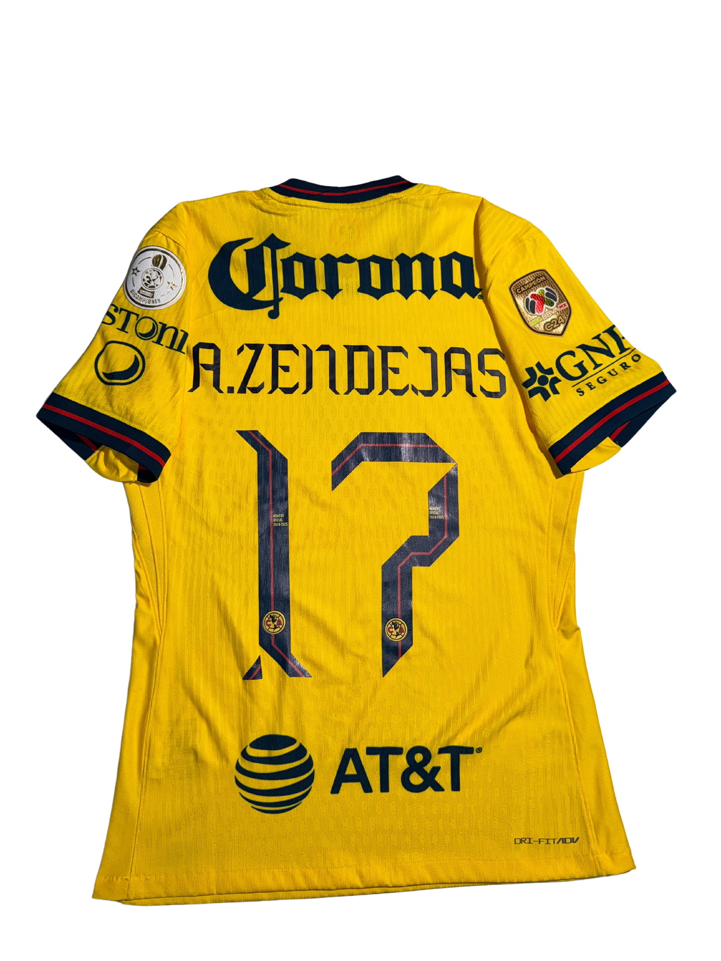 Club América 24-25 Home ALEJANDRO ZENDEJAS (Match Worn)