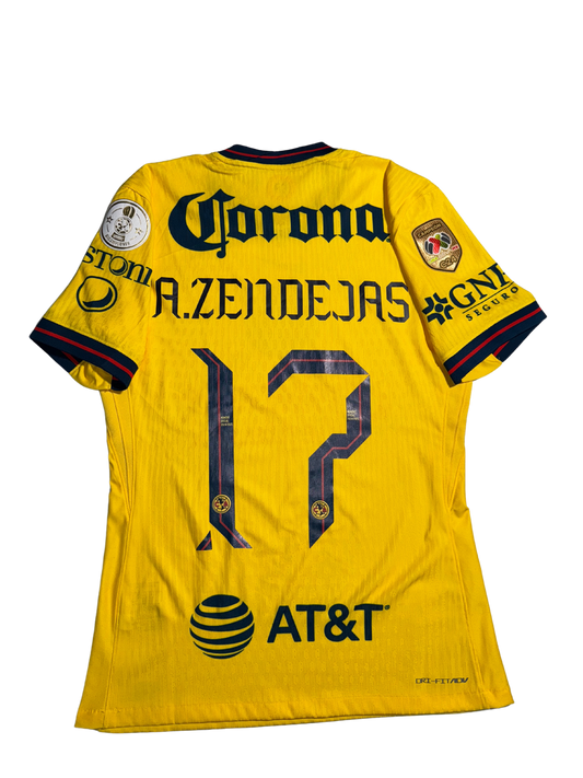 Club América 24-25 Home ALEJANDRO ZENDEJAS (Match Worn)