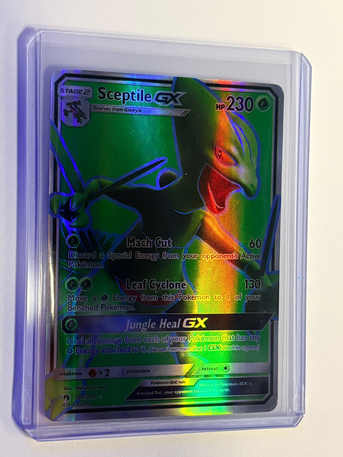 CARTA POKEMON Sceptile GX 196/214 – Full Art
