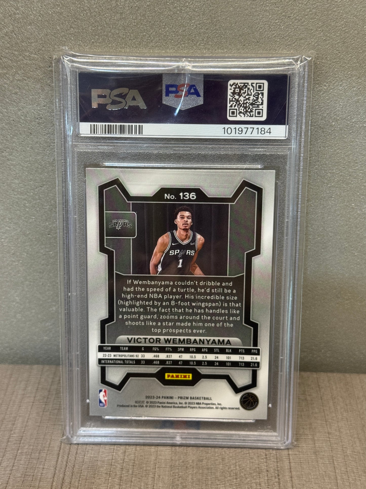 2023 PRIZM VÍCTOR WEMBANYAMA #136 MINT 9 PSA