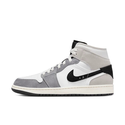 Air Jordan 1 Mid SE Craft White Cement Grey Black