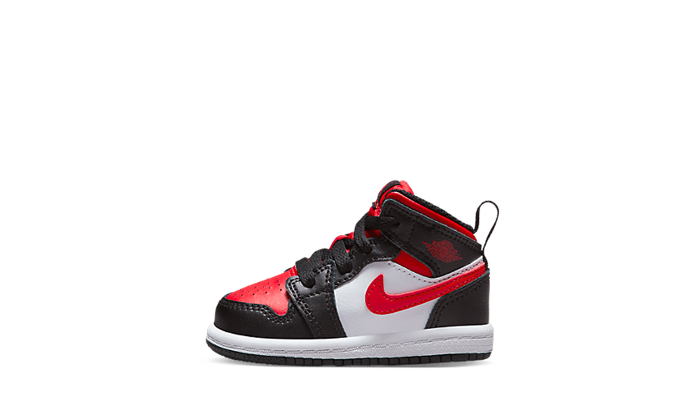 Air Jordan 1 Mid Black Fire Red (TD)