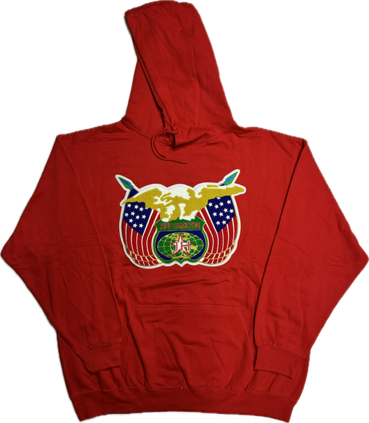JEFF HAMILTON CLASSIC PATCH RED HOODIE