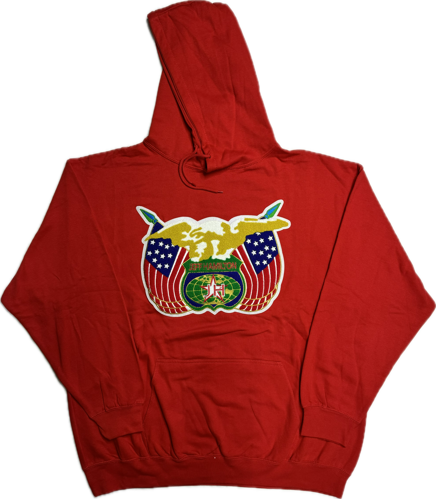 JEFF HAMILTON CLASSIC PATCH RED HOODIE