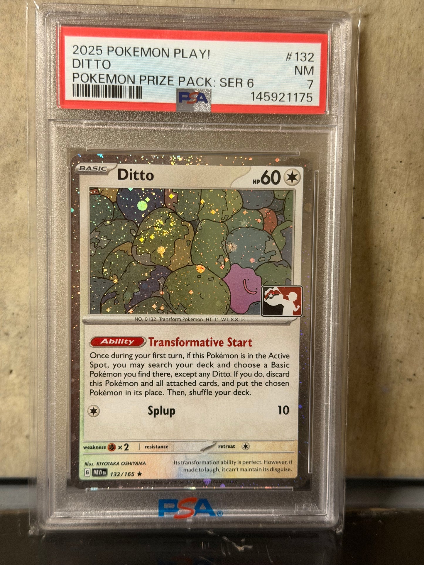 2025 POKEMON PLAY DITTO POKEMON PRICE PACK: SER 6 #132 NM 7 PSA