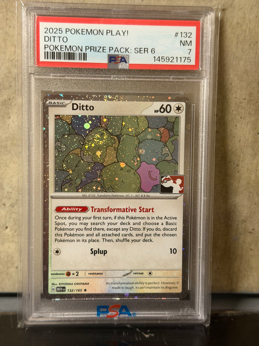 2025 POKEMON PLAY DITTO POKEMON PRICE PACK: SER 6 #132 NM 7 PSA