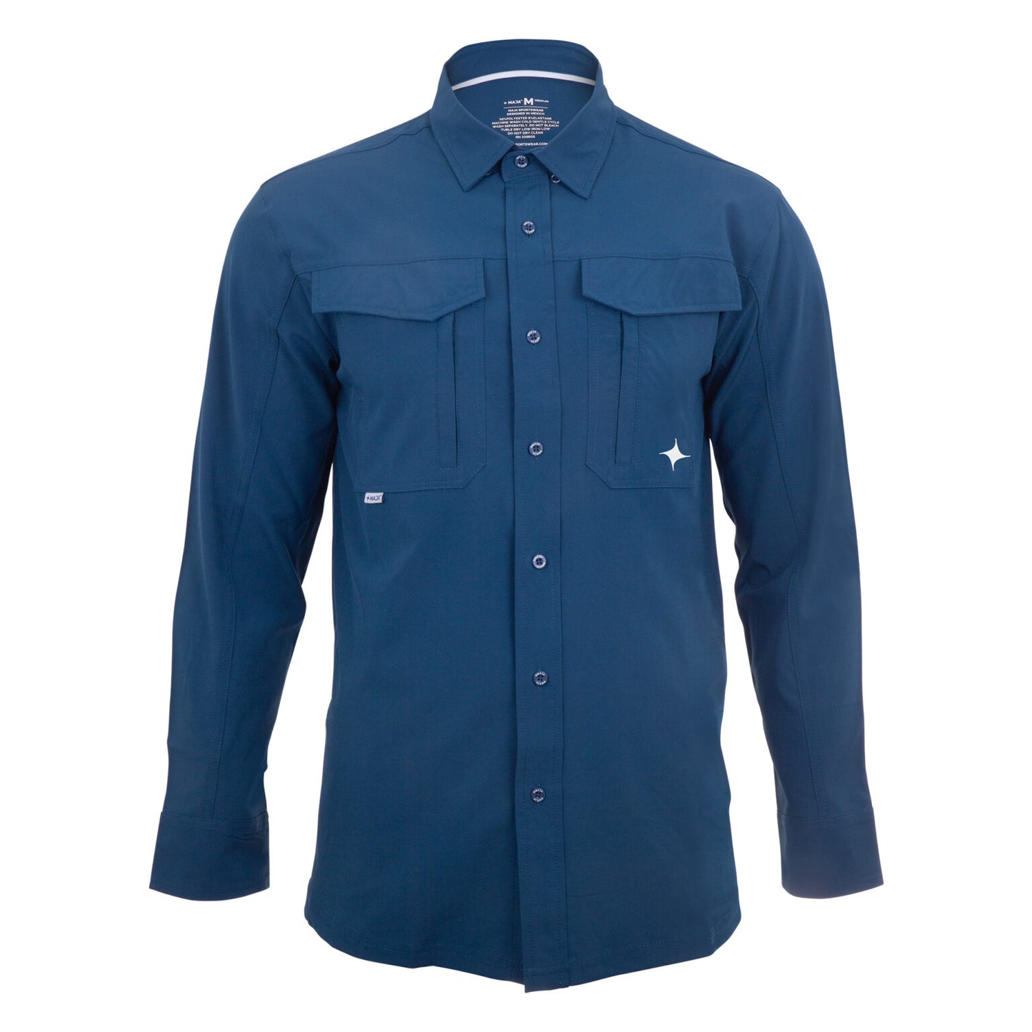 Camisa Maja Outdoor Traveler Azul Marino - Manga Larga