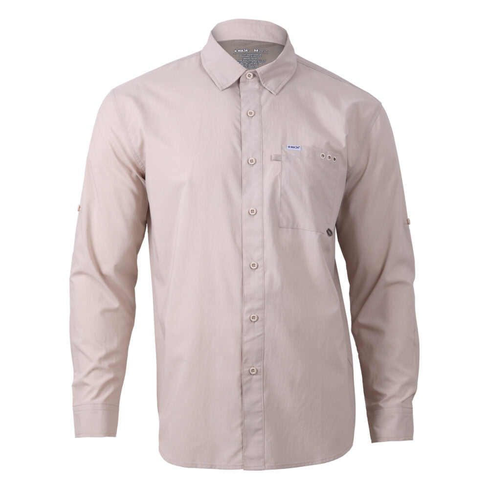 Camisa Maja Paseo Khaki - Manga Larga