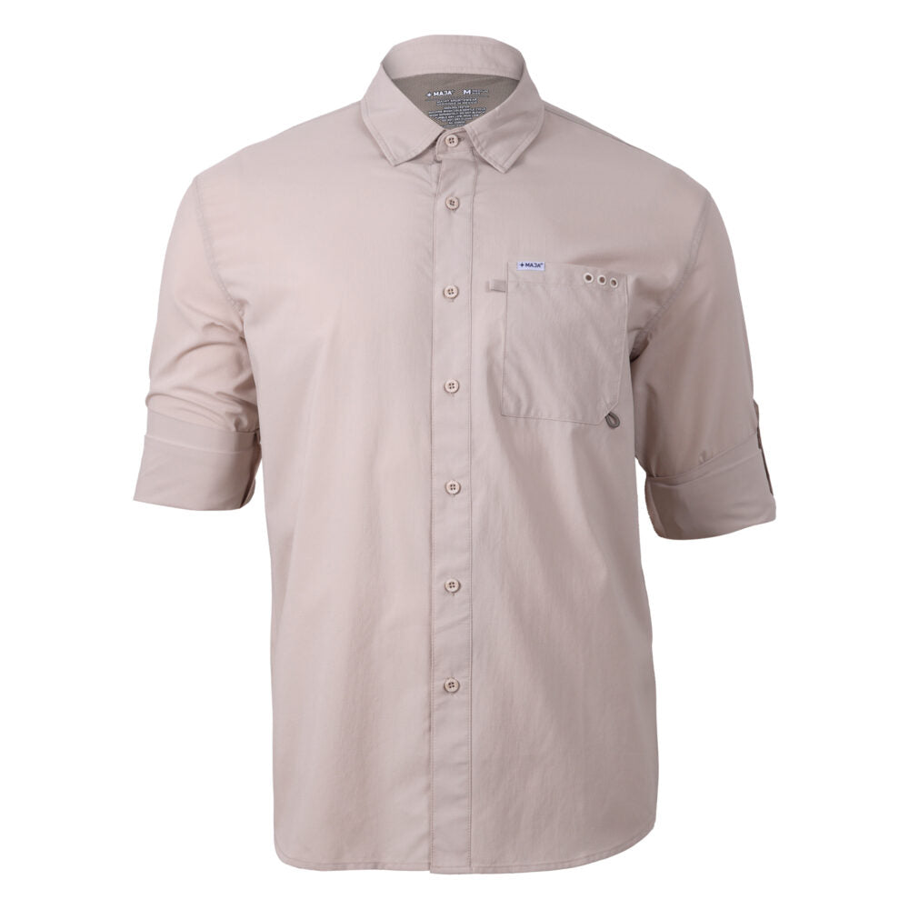 Camisa Maja Paseo Khaki - Manga Larga