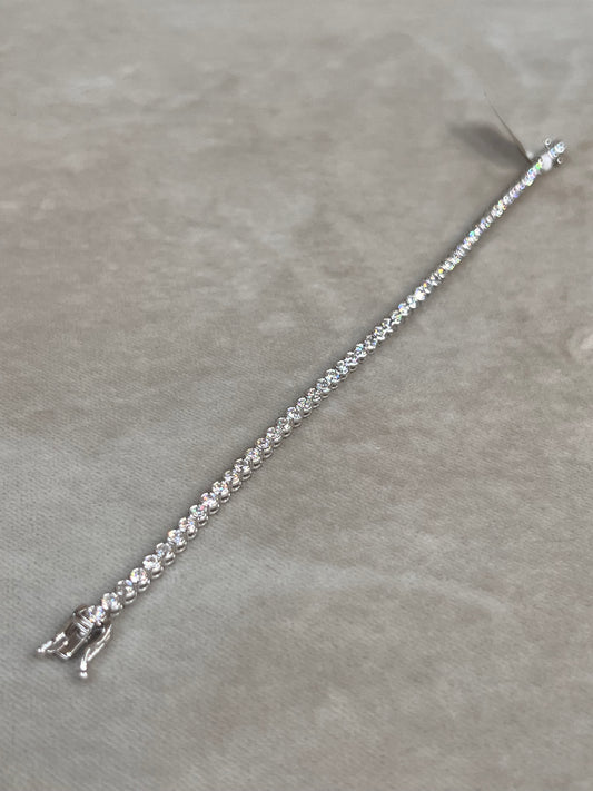 Pulso diamantes oro blanco 14k
