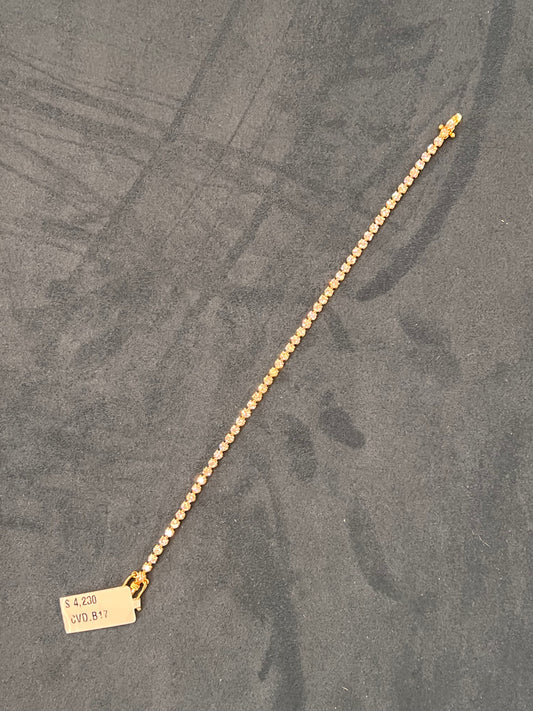 Pulso diamantes oro 14 k