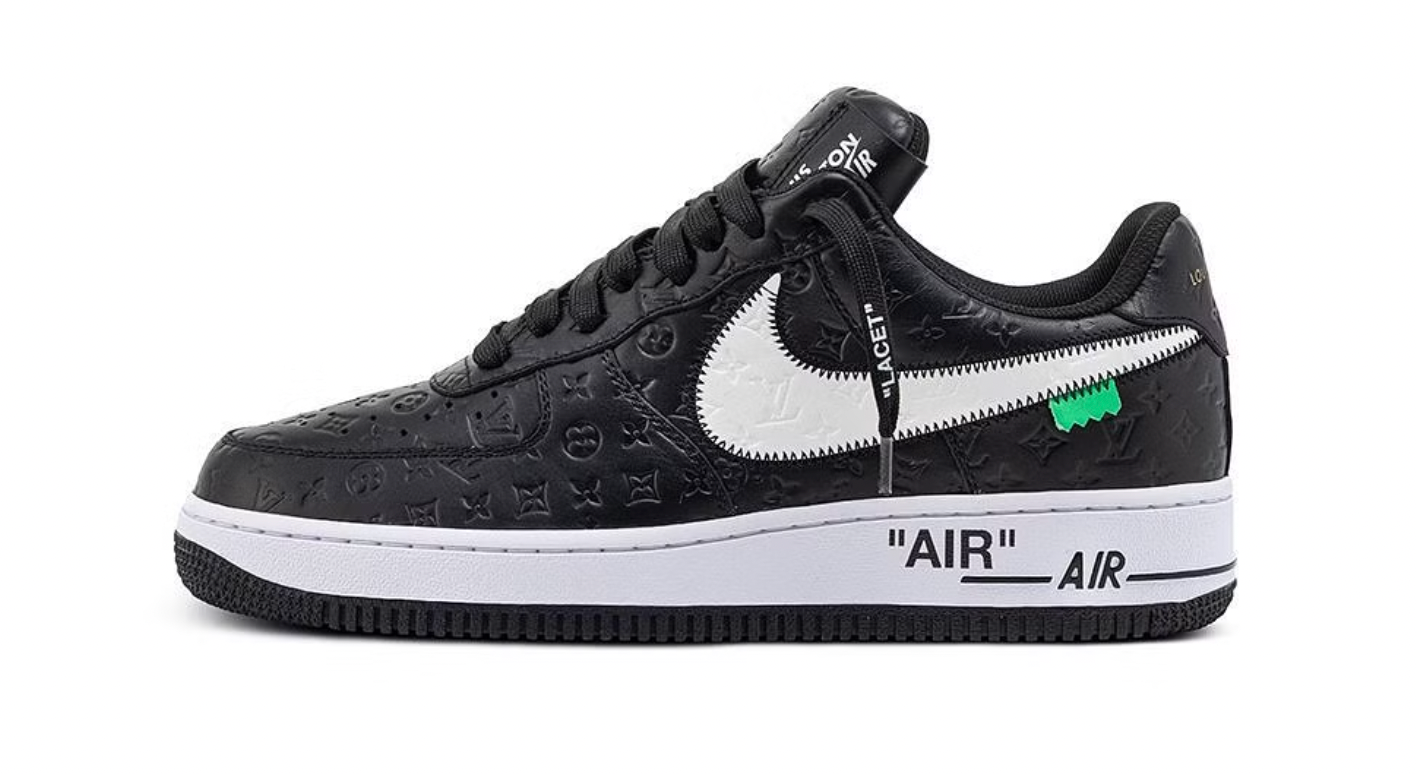 Louis Vuitton and Nike Air Force 1 Friends and Family Black