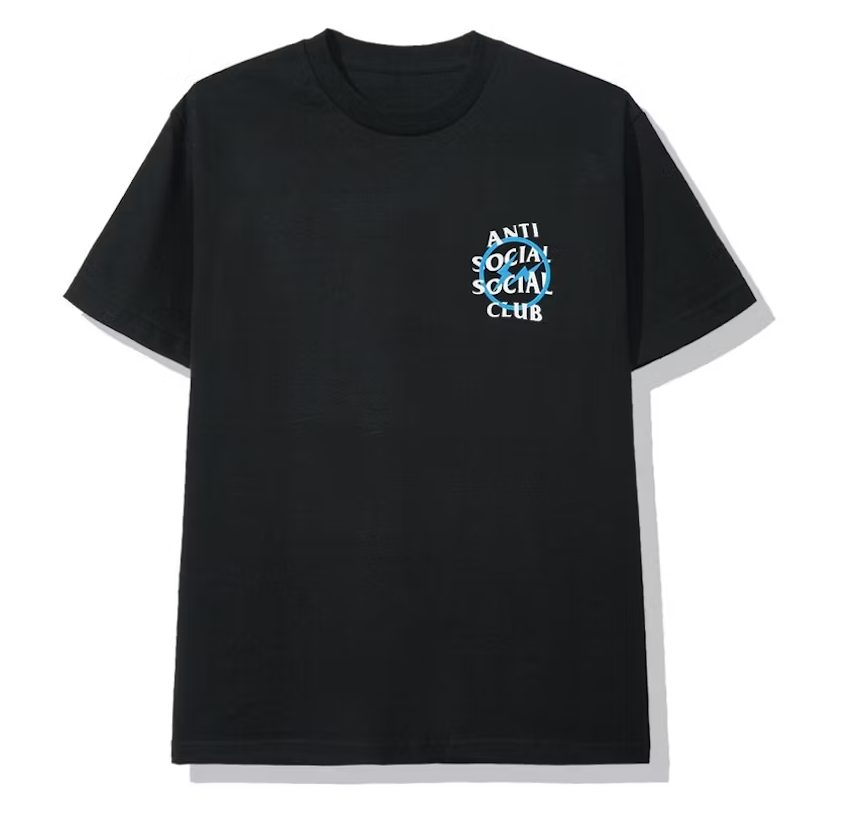 Anti Social Social Club x Fragment Blue Bolt Tee (FW19) Black