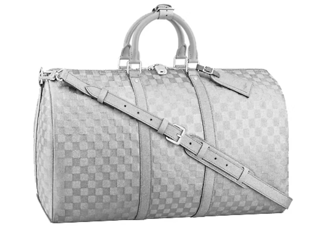 Louis Vuitton Keepall 50B Glitter Silver